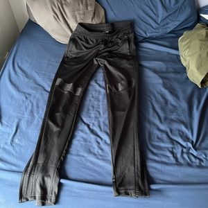 Black Tapered Adidas Trackpants